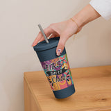 First Day Cheer - Vibrant Teacher Tribute Tumbler - - Tumblers