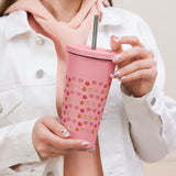 Floral Fusion - Insulated tumbler with a straw - - Tumblers