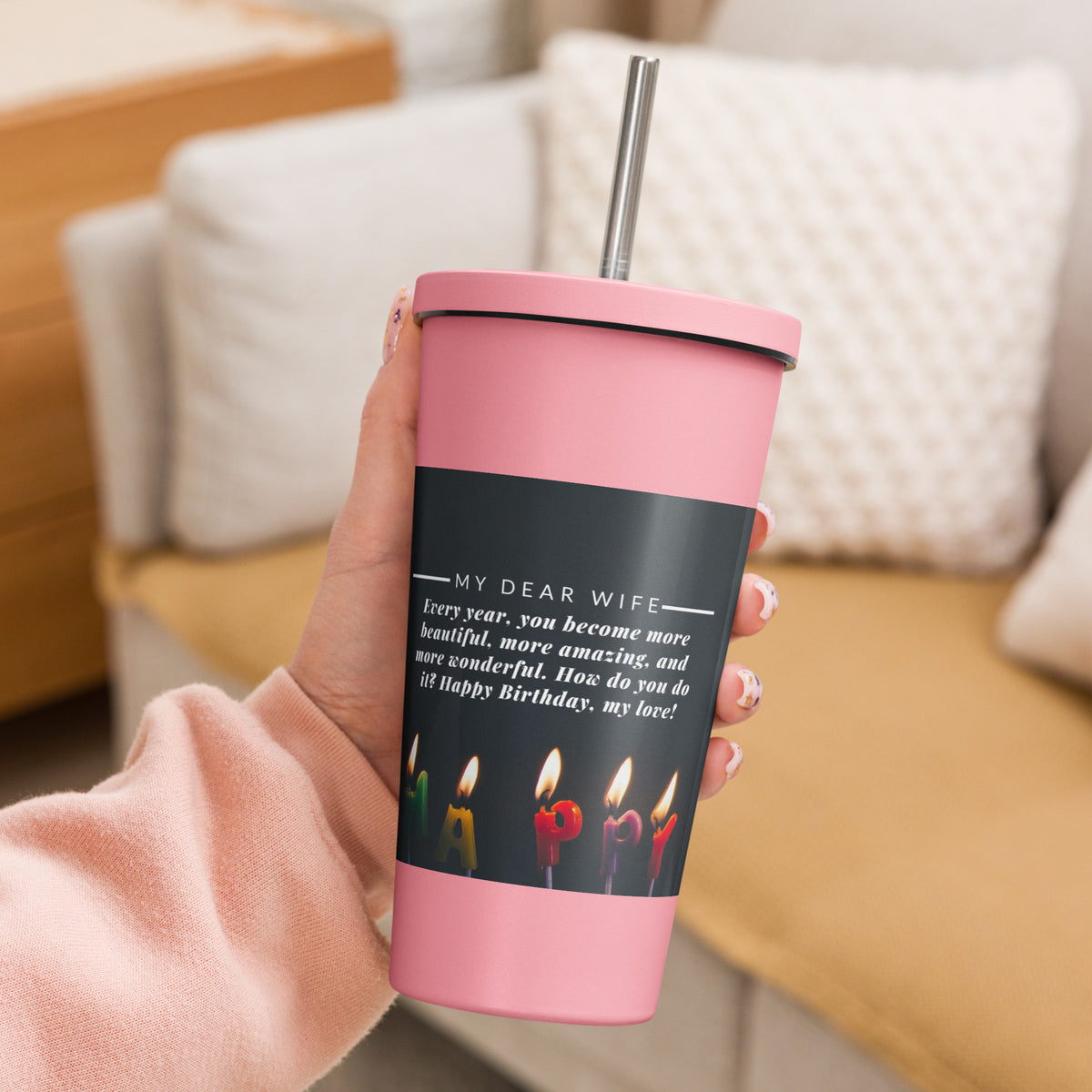 My Dear Wife – A Birthday Tumbler as Beautiful as You - - Tumblers