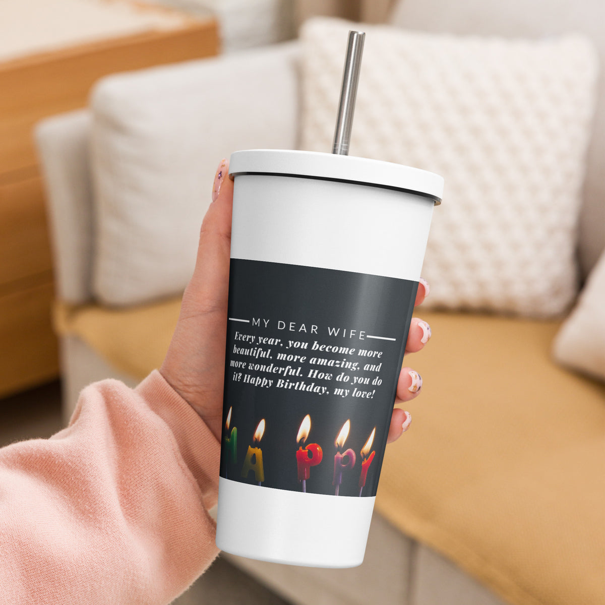 My Dear Wife – A Birthday Tumbler as Beautiful as You - - Tumblers