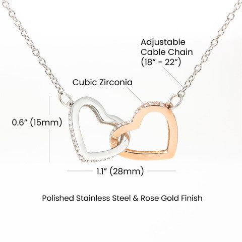 Unbreakable Connection - Interlocking Hearts Necklace - - Necklaces