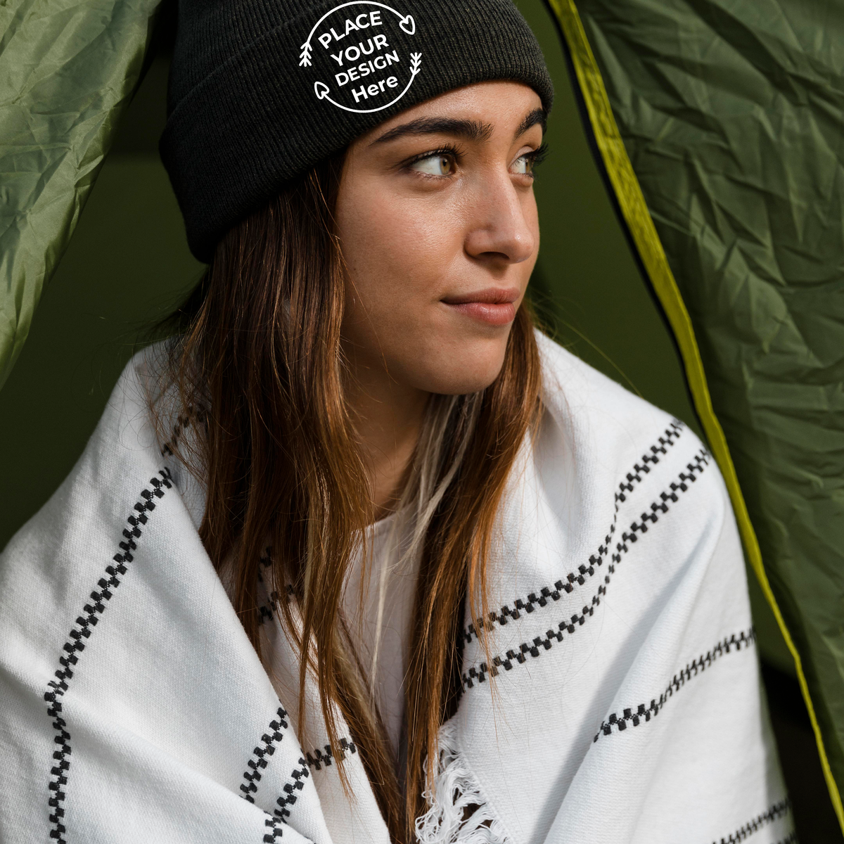 Eco-Friendly Warmth - The Sustainable Rib Cuffed Beanie - - Beanies