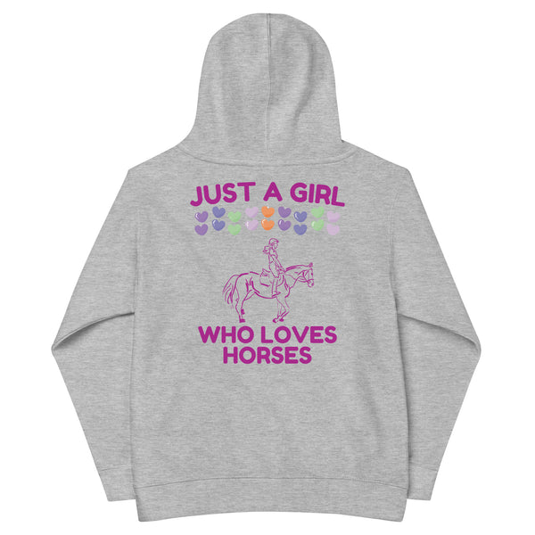 Just a Girl Who Loves Horses Kids Eco Hoodie - - Kid's Hoodie