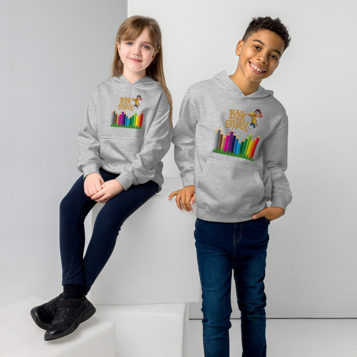 Colorful Adventures Await - Back to School Kids Hoodie - - Hoodies