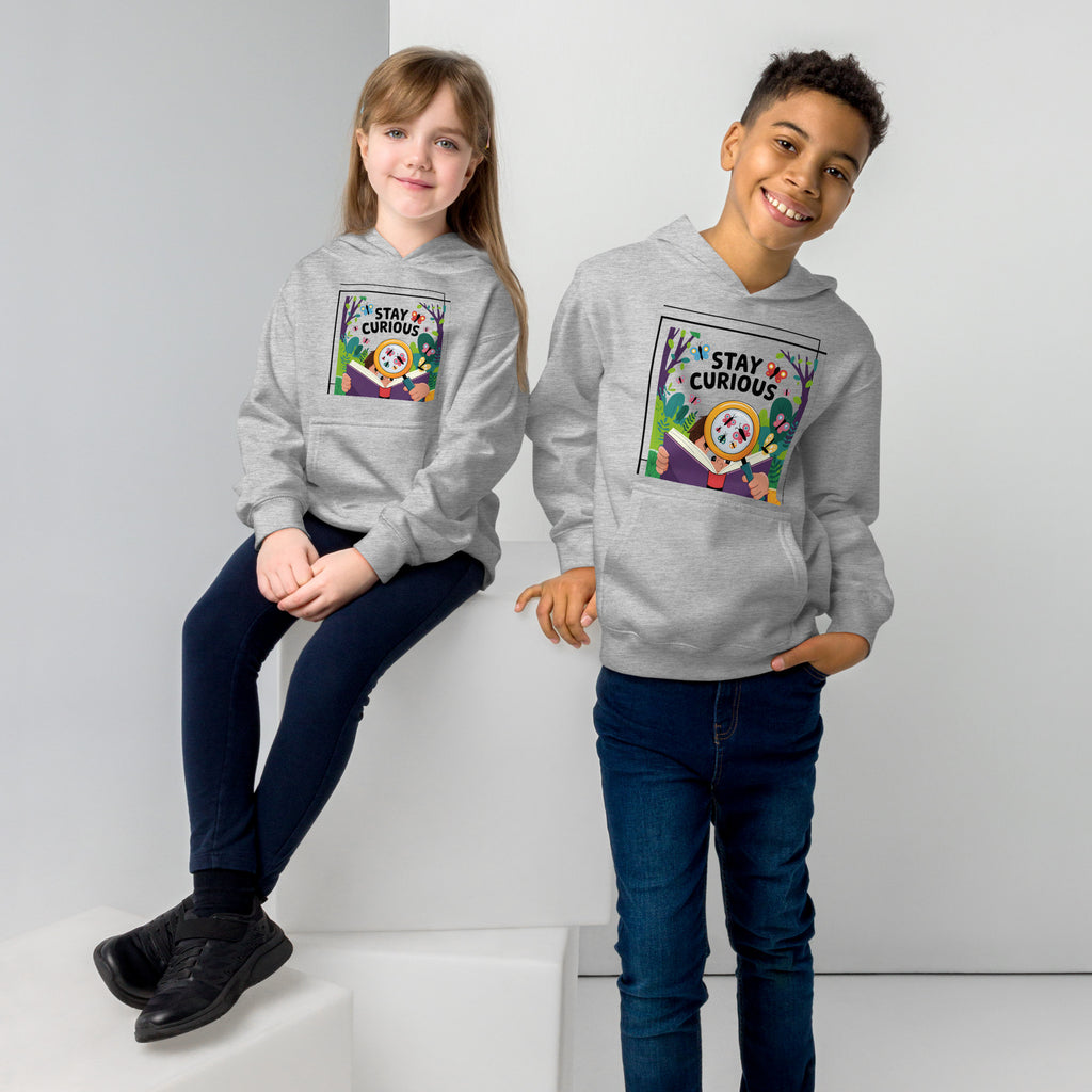 Little Explorers’ Delight - Stay Curious in the New Year - Athletic Heather - Kid's Hoodies