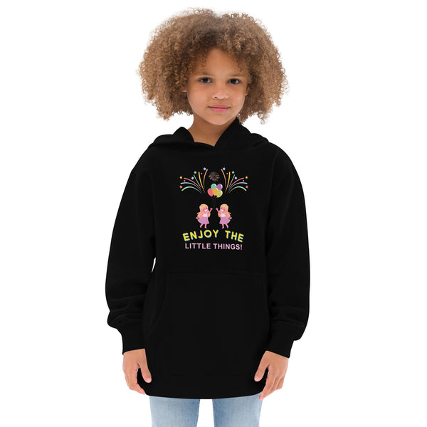 Enjoy the Little Things - Kids Eco Hoodie - Black - Kid's Hoodies