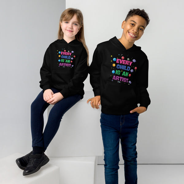 Every Child is an Artist Kids Eco Hoodie - Black - Kid's Hoodies