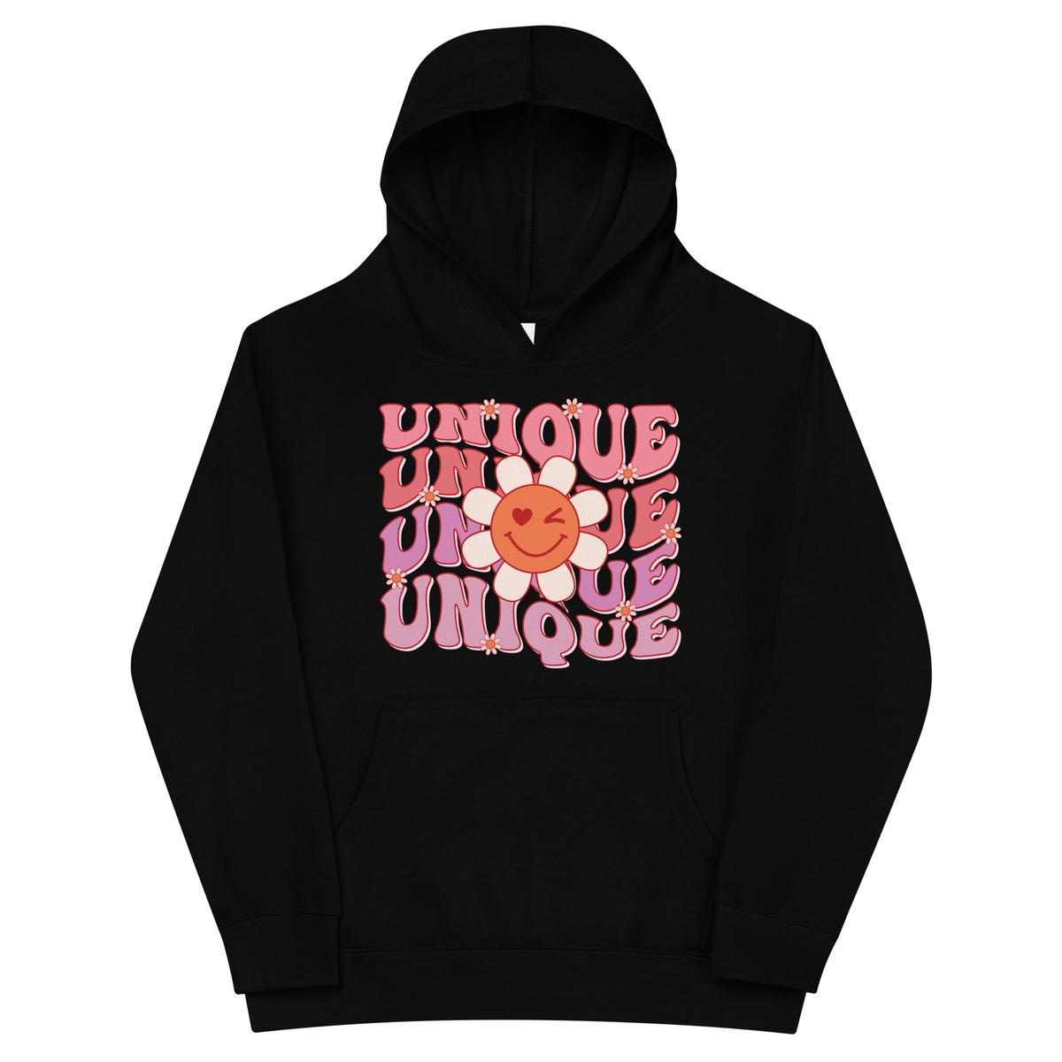 Unique Smiling Flowers Kids Hoodie - -