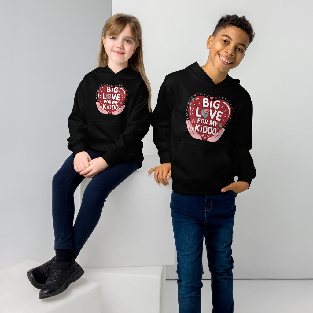 Big Love for My Kiddo - Heartfelt Kids Fleece Hoodie - - Fleece Hoodies