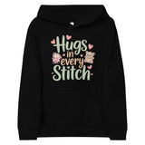 Hugs in Every Stitch - Heartwarming Kids Fleece Hoodie - - Hoodies