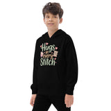 Hugs in Every Stitch - Heartwarming Kids Fleece Hoodie - - Hoodies