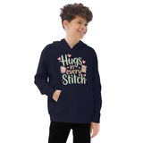 Hugs in Every Stitch - Heartwarming Kids Fleece Hoodie - - Hoodies