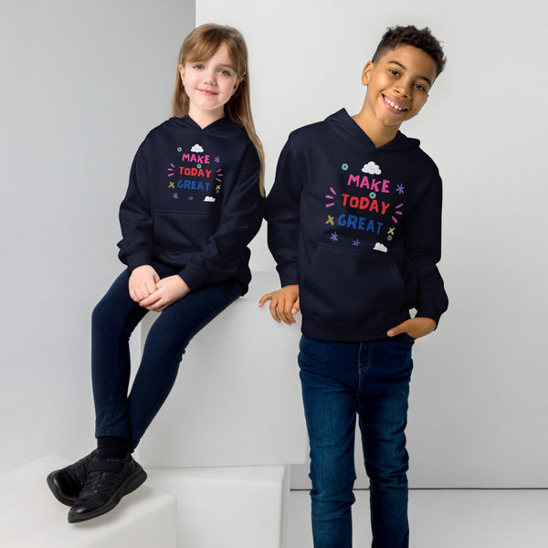 Make Today Great Kids Eco Hoodie - Navy Blazer - Kid's Hoodie