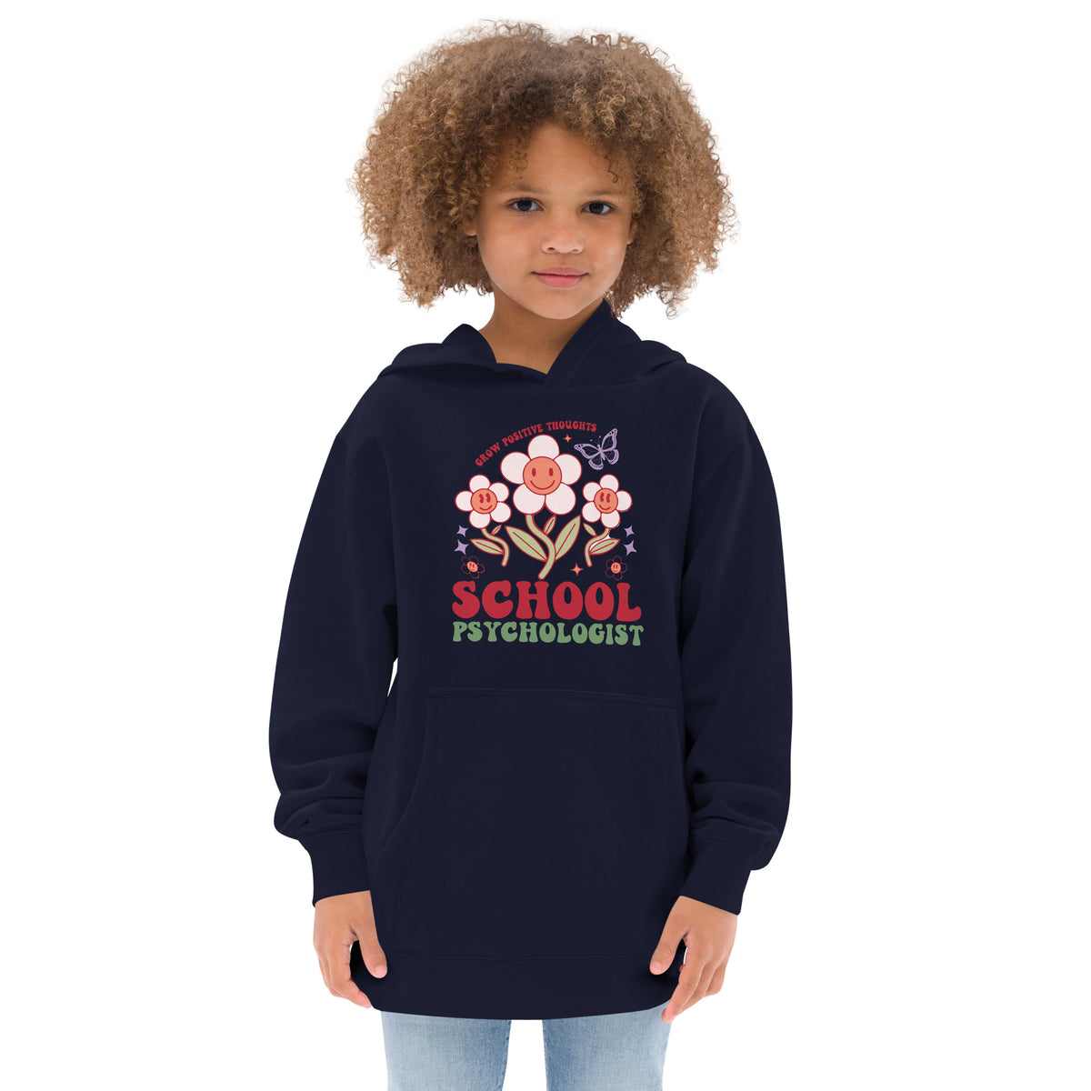 Grow Positive Thoughts Kids Hoodie - -