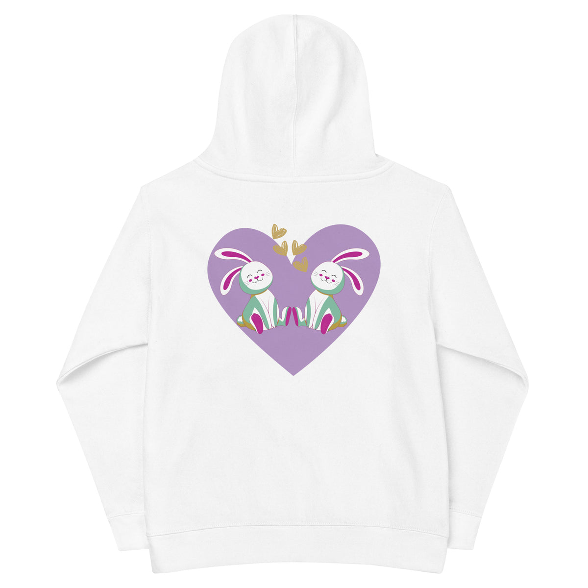 Bunny Love Eco Hoodie - Heartfelt Happiness - - Kid's Hoodie