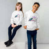 Rocket Dreams Eco Hoodie - Follow Your Dreams - White - Kid's Hoodie