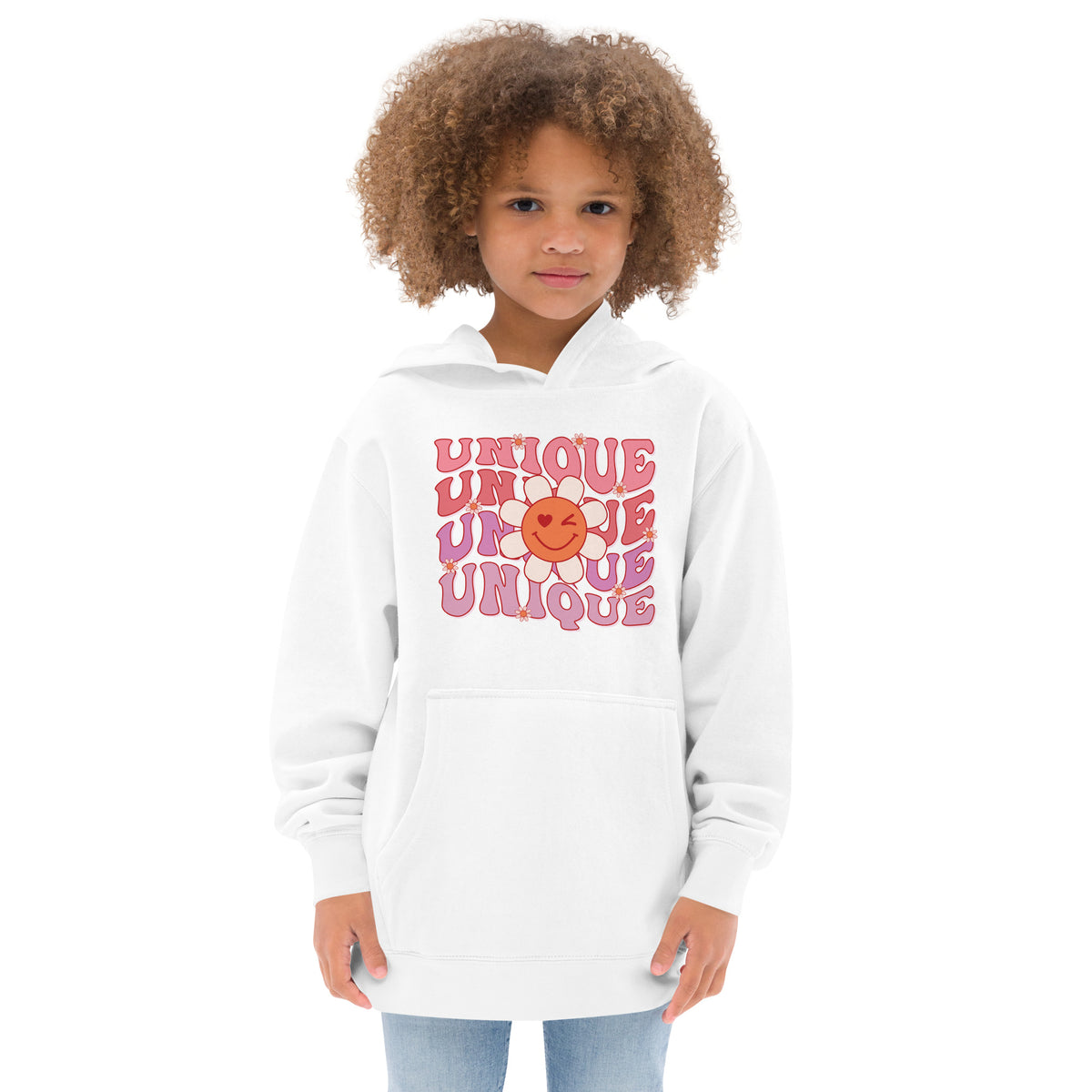 Unique Smiling Flowers Kids Hoodie - -