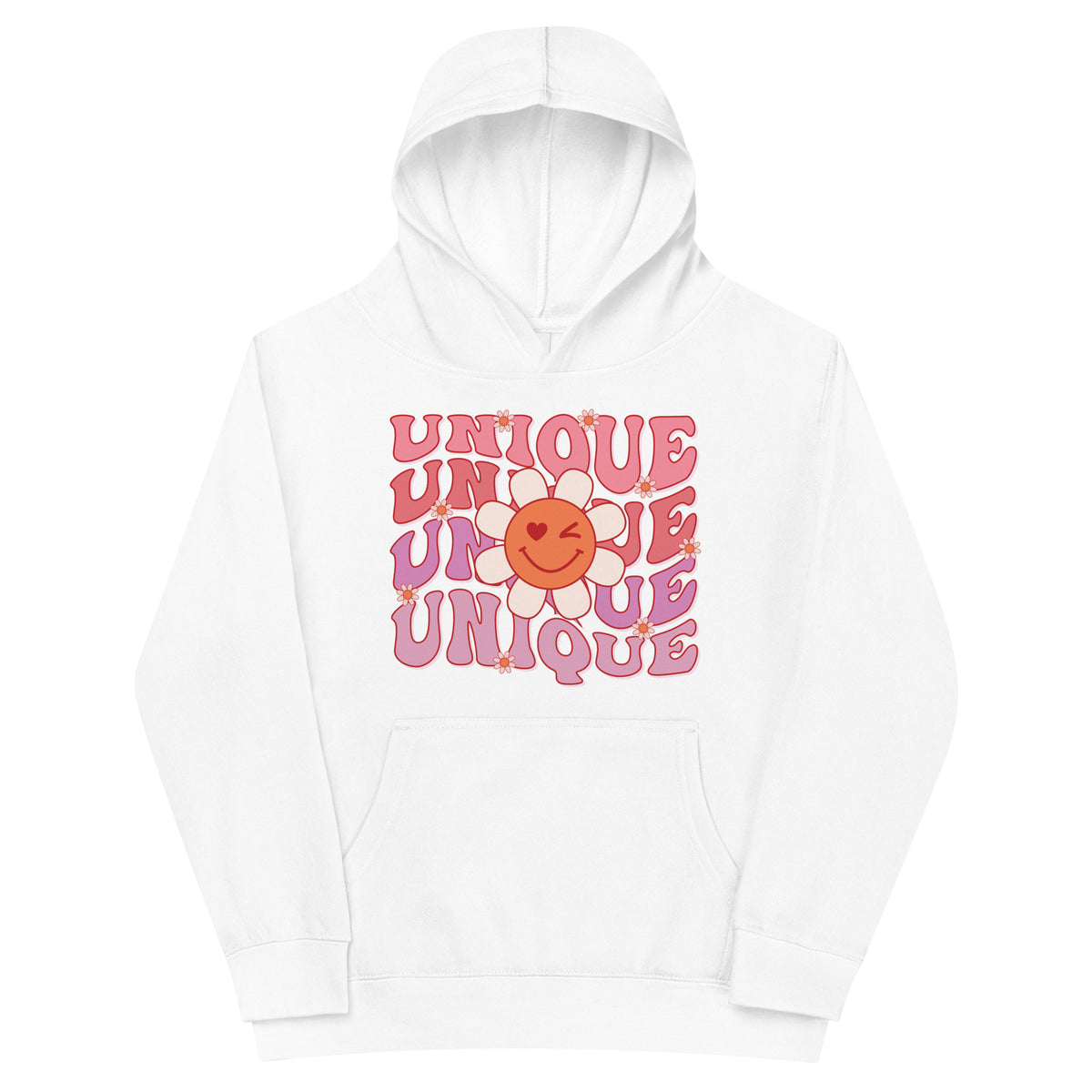 Unique Smiling Flowers Kids Hoodie - -