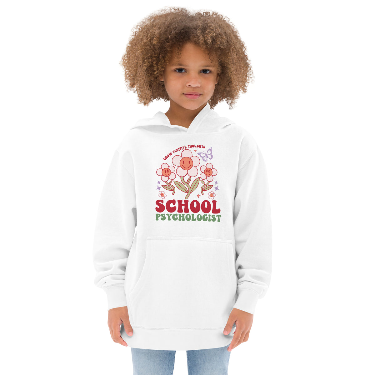 Grow Positive Thoughts Kids Hoodie - -