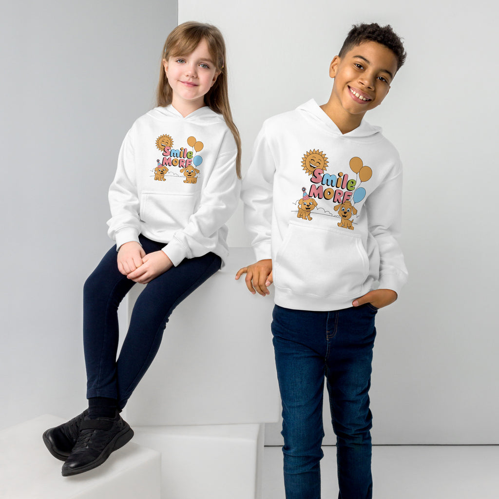 Start 2025 with Joy - Smile More Kids Design - White - Kid's Hoodies