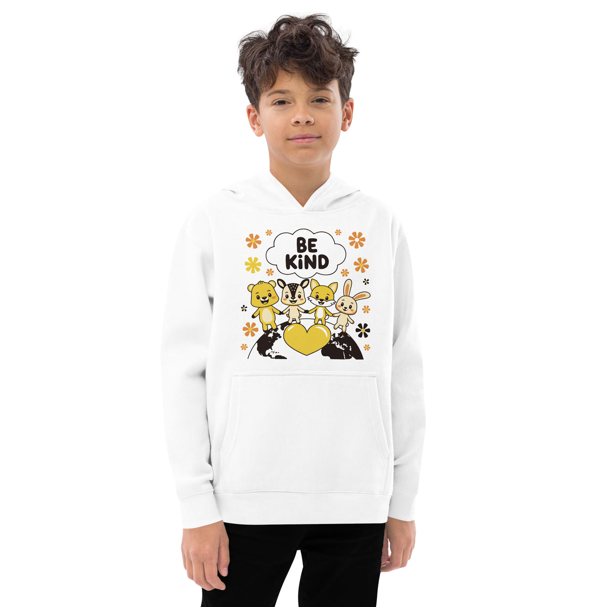 Animal Friends – Uplifting Kids Hoodie Gift - White - Kid's Hoodies
