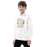 Hugs in Every Stitch - Heartwarming Kids Fleece Hoodie - - Hoodies