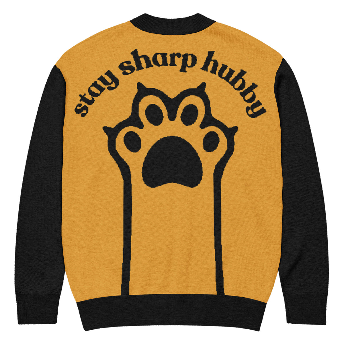 Whisker Warmth – Gift Knit Cardigan for Cat Lovers - - Long Sleeves T-shirts