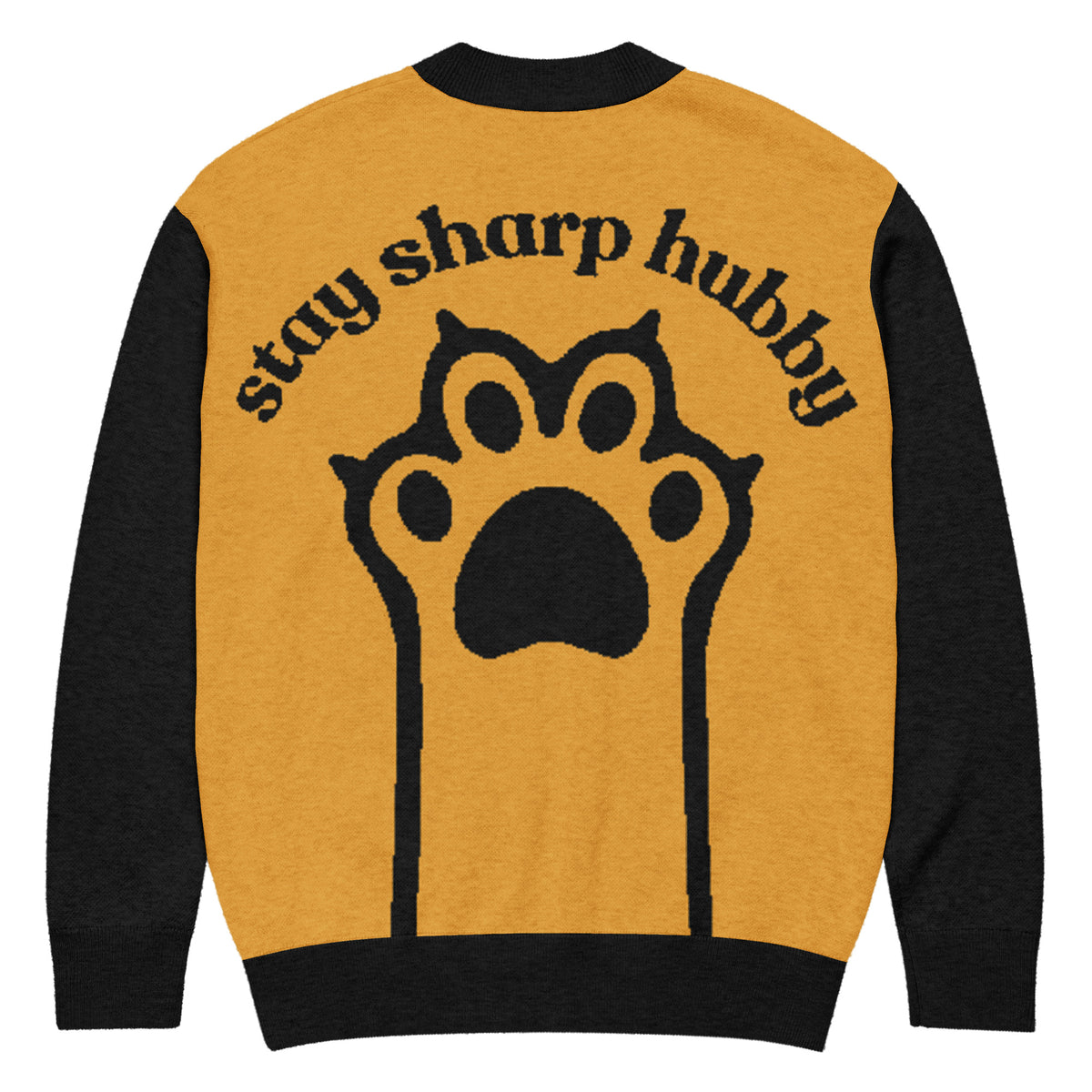 Whisker Warmth – Gift Knit Cardigan for Cat Lovers - - Long Sleeves T-shirts