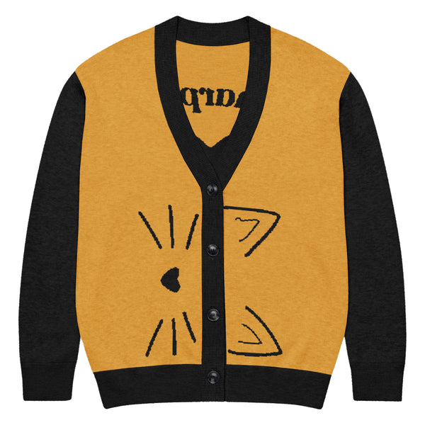 Whisker Warmth – Gift Knit Cardigan for Cat Lovers - S - Long Sleeves T-shirts