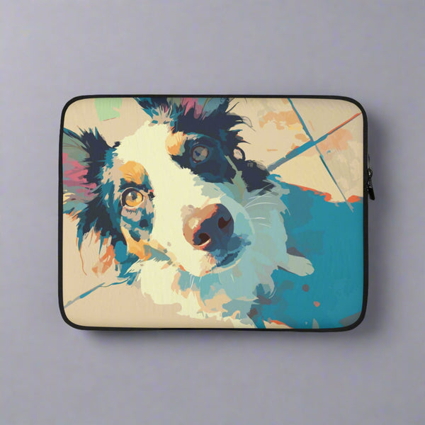 Joyful Pup - Abstract Dog Art Sleeve - 13″ - Laptop Sleeves