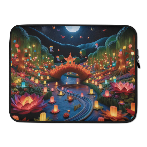 Serene Night - Mystic Lantern Laptop Case - Default Title - Laptop Cases