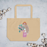 Floral Harmony Large Tote Bag - - Tote Bags