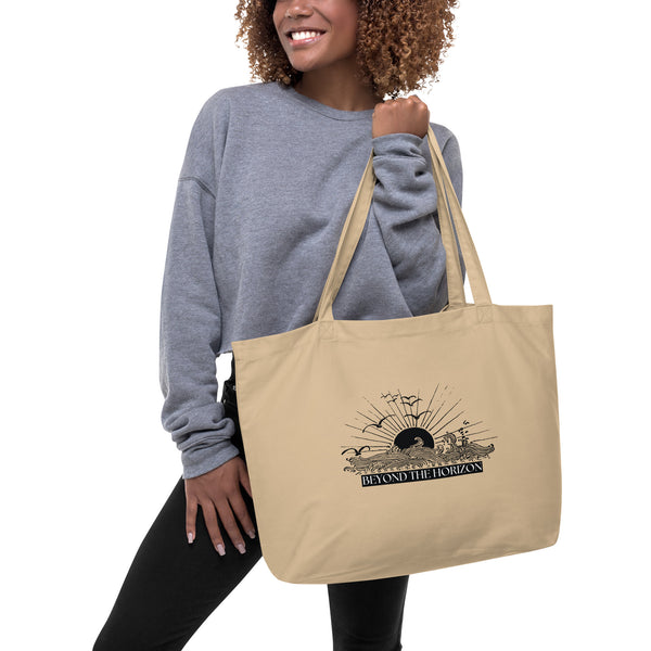 Beyond the Horizon - Adventure-Inspired Organic Tote - - Tote Bags