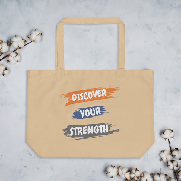 Find Your Power - Discover Your Strength Organic Bag - - Tote Bags