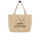 Believe in the Unseen - Inspirational Organic Tote - - Tote Bags