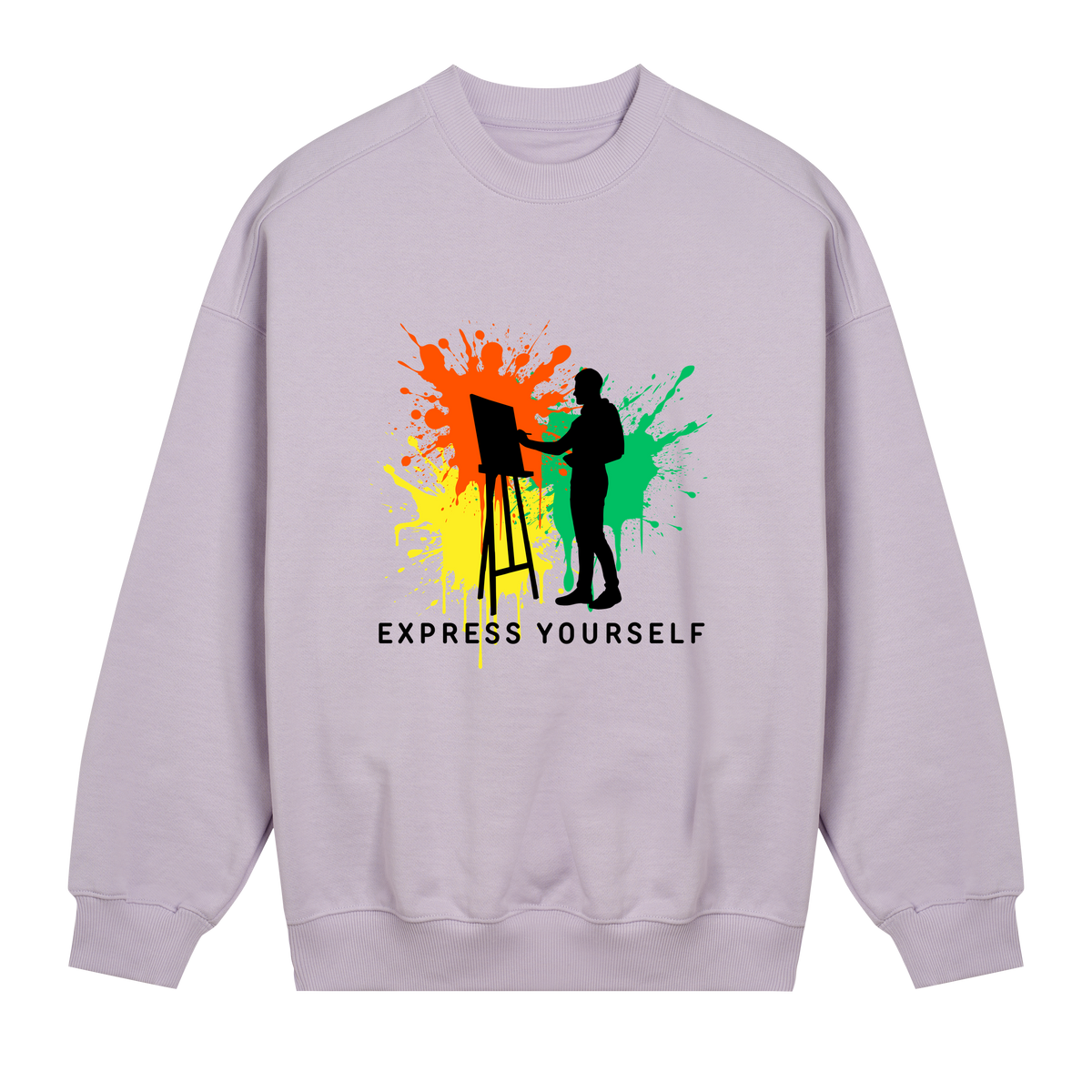 Creative Splash - Artistic Oversized Sweatshirt - Lavender women - Sweatshirts