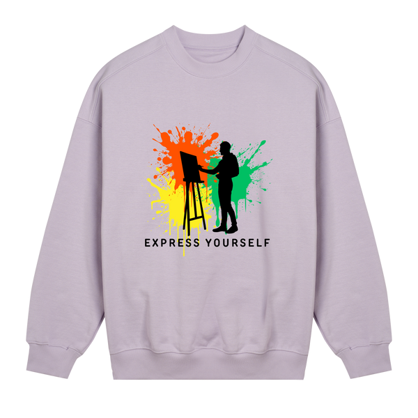 Creative Splash - Artistic Oversized Sweatshirt - Lavender women - Sweatshirts