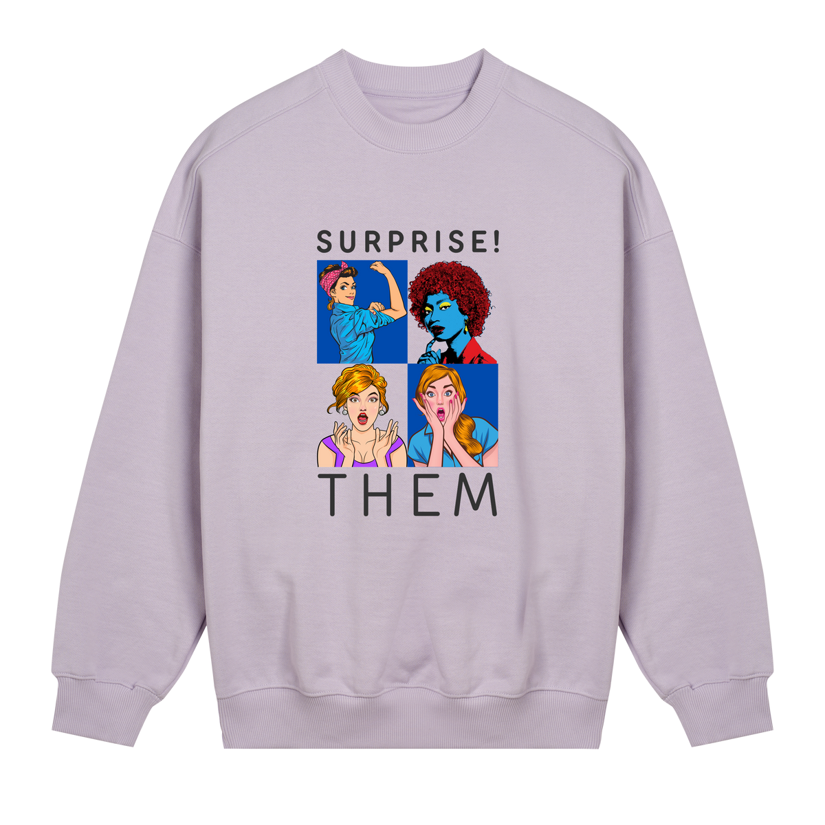 Pop Art Fusion Sweatshirt - Lavender women - Sweatshirts