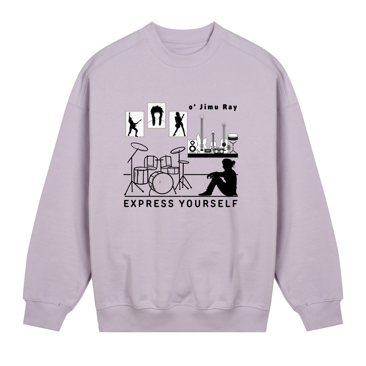 Vintage Musician Sweatshirt - Lavender women - Sweatshirts