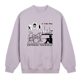 Vintage Musician Sweatshirt - Lavender women - Sweatshirts