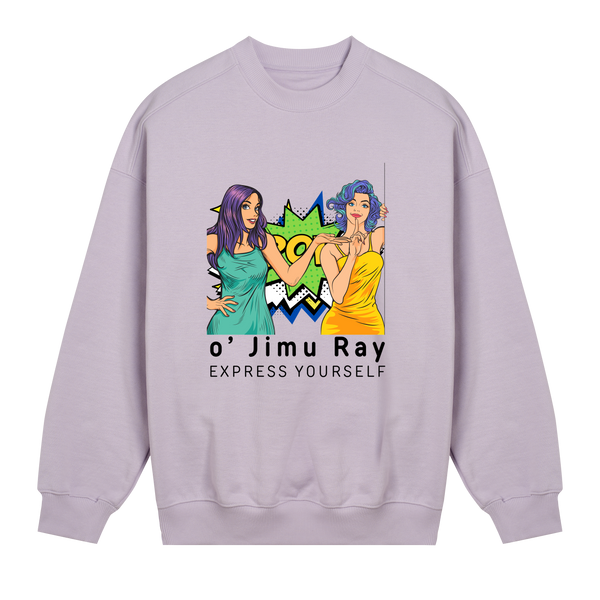 Retro Glam Oversized Sweatshirt - Lavender women - Sweatshirts