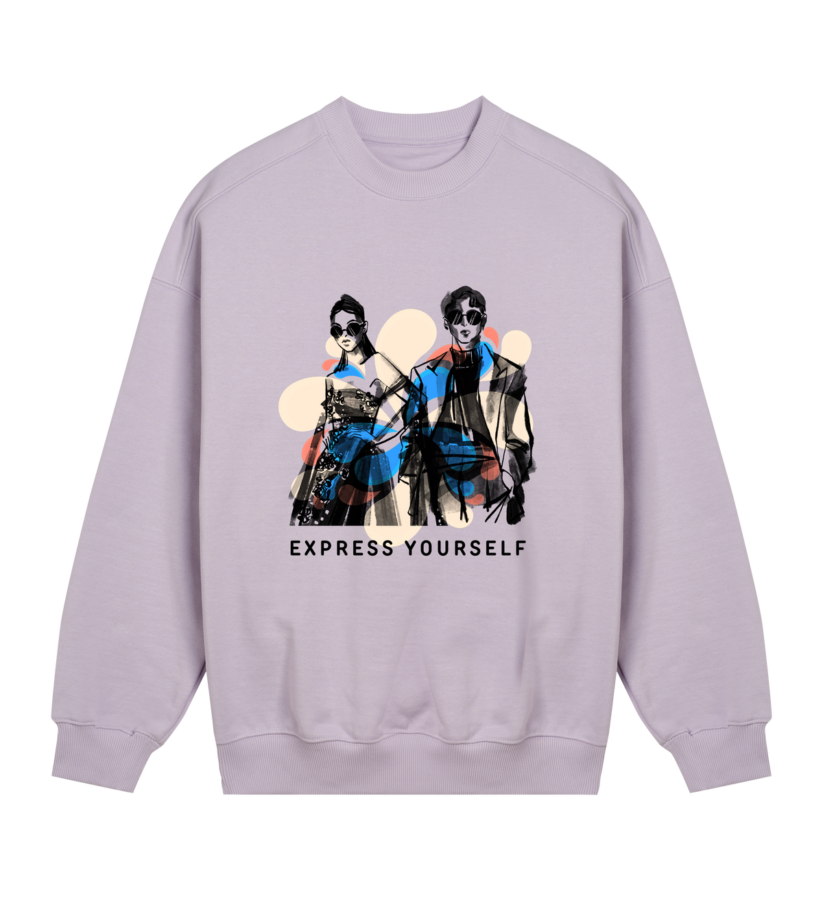 Vivid Style - Oversized Sweatshirt - Lavender women - Sweatshirts
