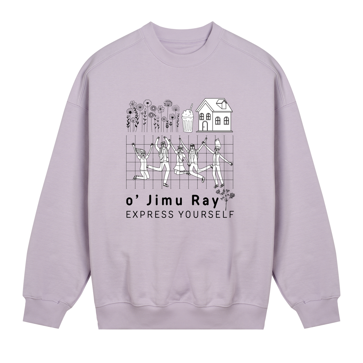 Express Happiness - Oversized Sweatshirt - Lavender women - Sweatshirts