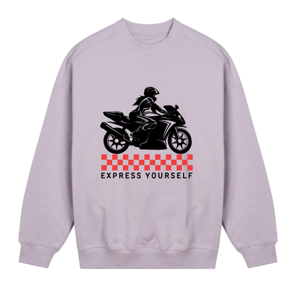 Fearless Racing Style - Minimalist Sweatshirt - Lavender women - Sweatshirts