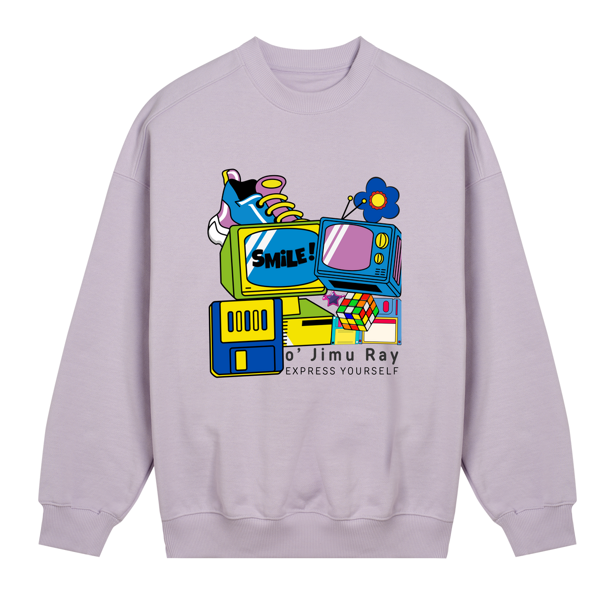 Vintage Pop Culture Sweatshirt - Lavender women - Sweatshirts