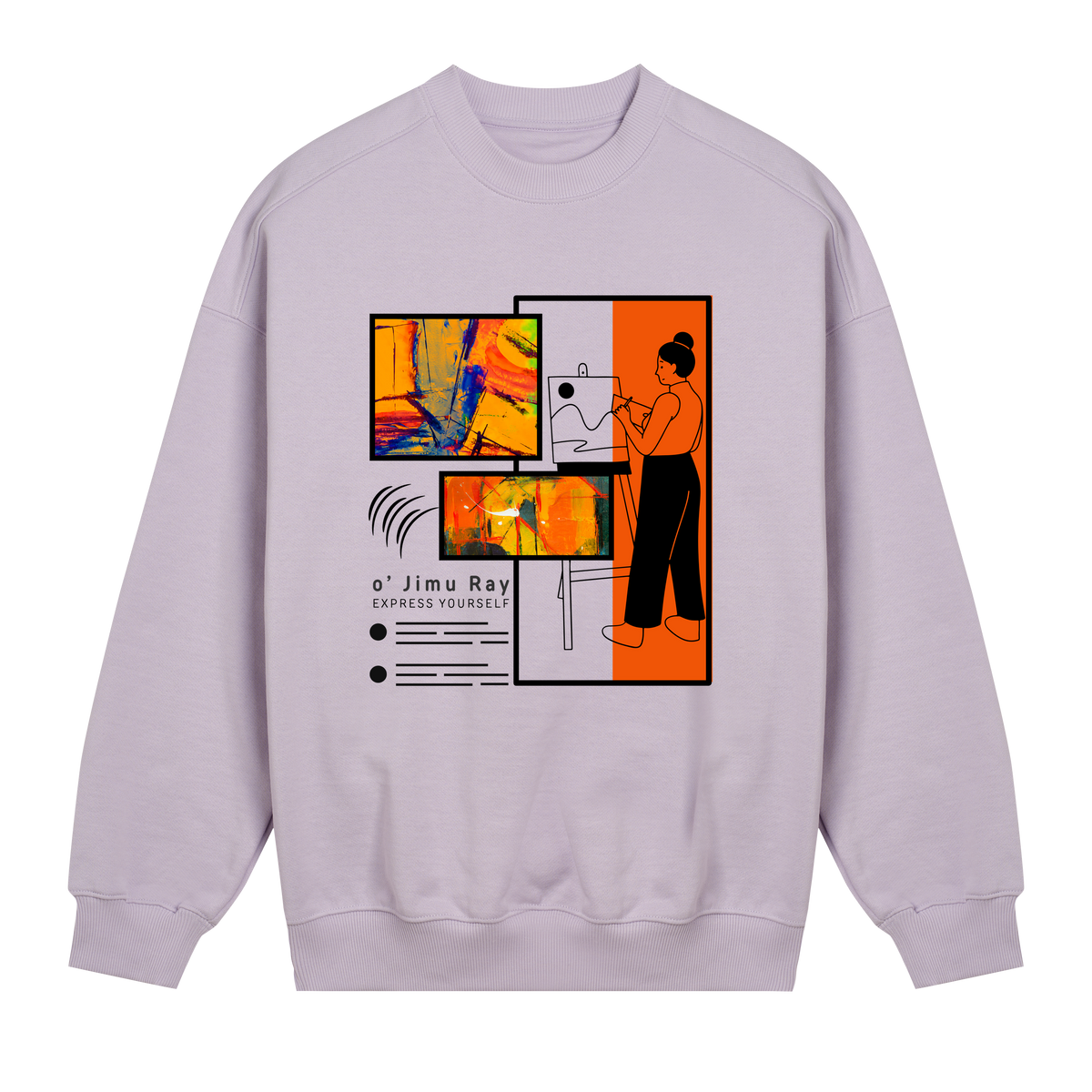 Canvas of Colors - Oversized Elegance - Lavender women - Sweatshirts