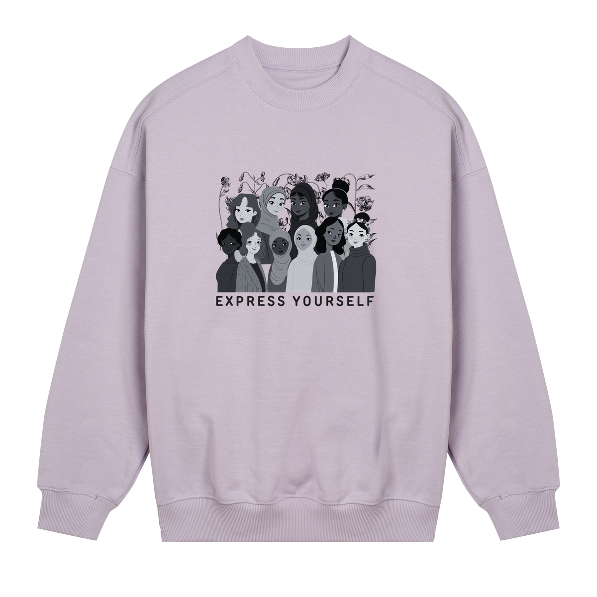 Empowered and Expressive - Oversized Comfort - Lavender women - Sweatshirts