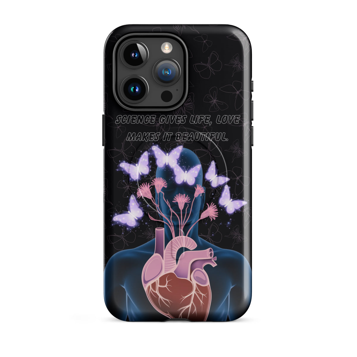 Science Meets Heart – Medical Tough Case - iPhone 15 Pro Max - Phone Case