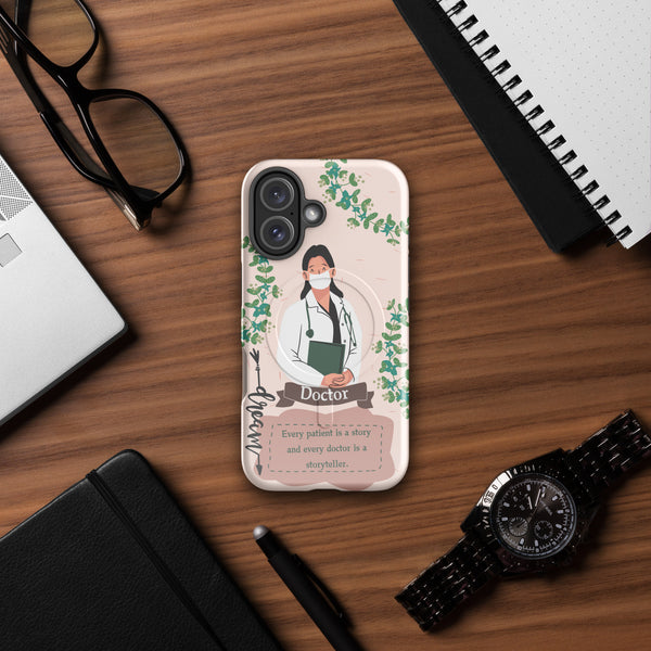 Storyteller in Scrubs – Doctor’s Gift Case - iPhone 16 - Phone Case