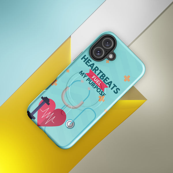 Heartbeat Drive – Gift Case for Doctors - iPhone 16 Plus - Phone Case